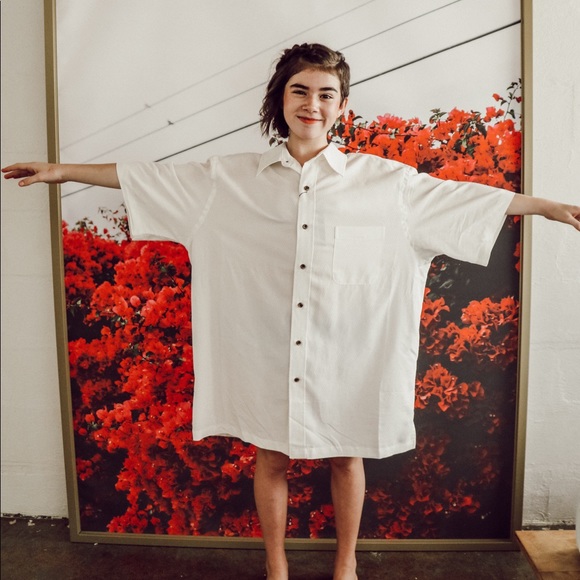 ROUND TREE & YORK WHITE BUTTON UP SHIRT - Picture 6 of 9